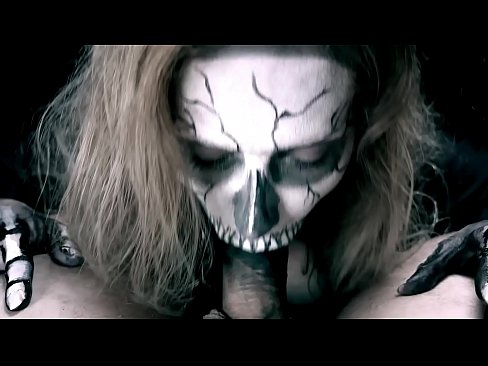 ❤️ Demon girl sucking cock with her black mouth and swallowing cum. ❤️ Fucking video at us ☑